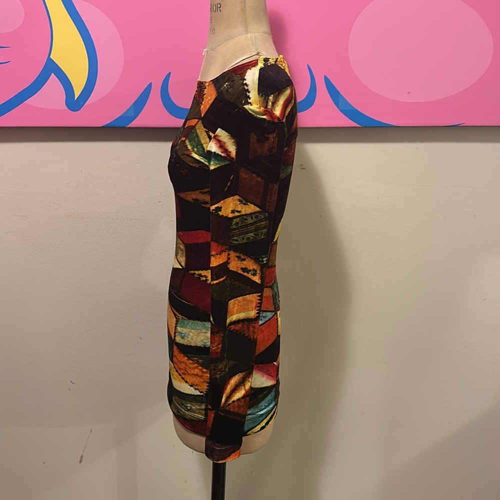 Moschino Cheap And Chic Patchwork Stretch, Velvet… - image 7